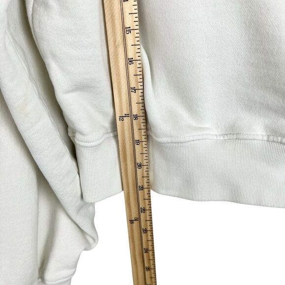 AGOLDE Balloon Sleeve Turtleneck Sweatshirt Sz S Ivory Relaxed Casual Chic - Picture 14 of 14